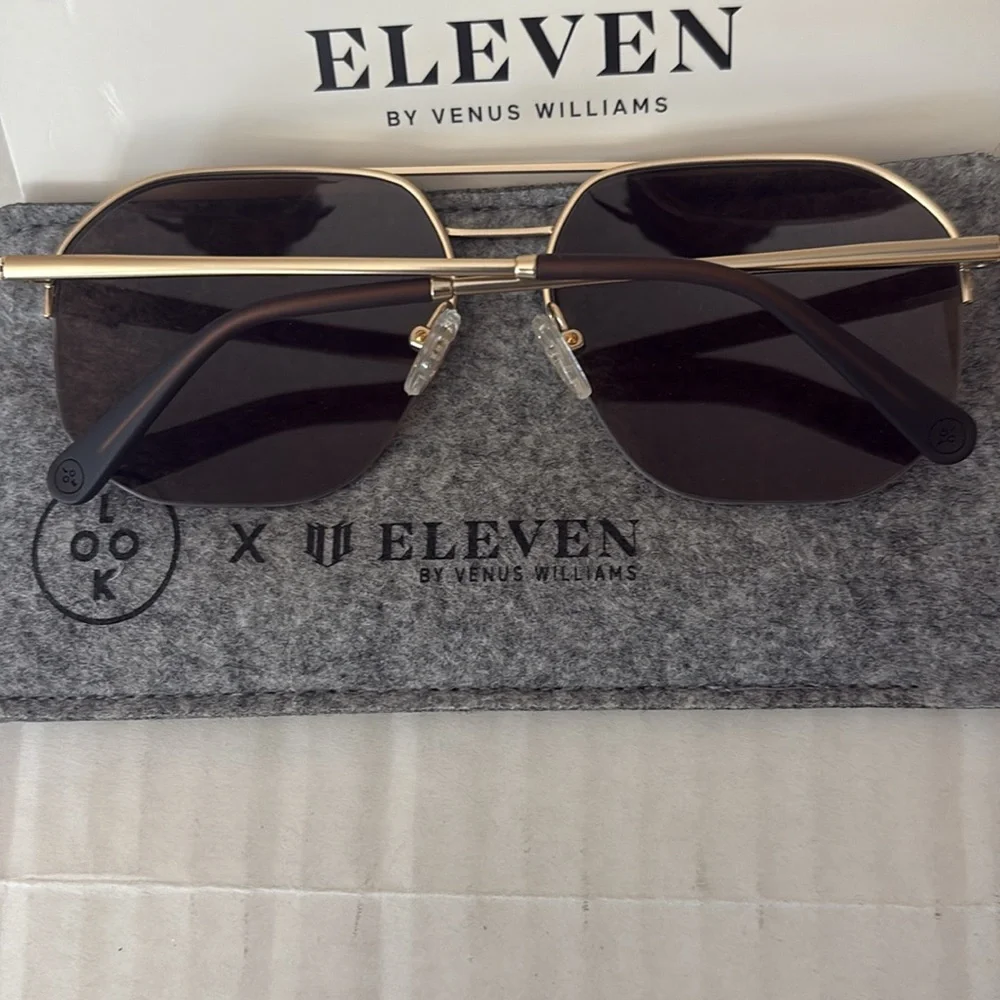 EleVen Venus Williams Muse NWOT Sunglasses WOTJ gold frame , Unisex,